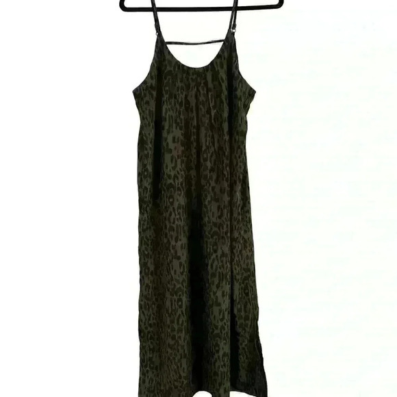 THML Anthropologie St Marie Leopard Print Spaghetti‎ Strap Maxi Dress Size M - Picture 1 of 8